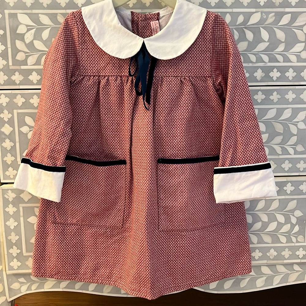 La Coqueta burgundy and navy velvet dress in perfect condition